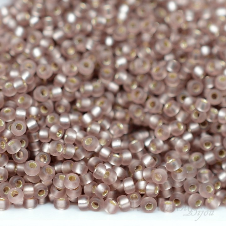 Beads round 0012F 11/0 Matte S/L Smoky Amethyst, 5 grams
