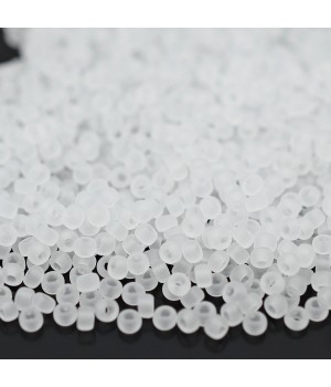 Бисер круглый 0131F 11/0 Matte Transparent Crystal, 5 грамм