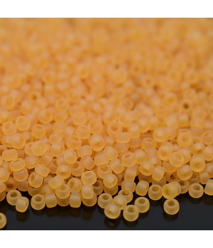 Бисер круглый 0132F 11/0 Matte Transparent Light Topaz, 5 грамм