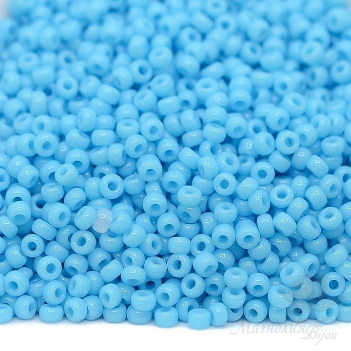 Beads round 0413 11/0 Opaque Turquoise Blue, 5 grams