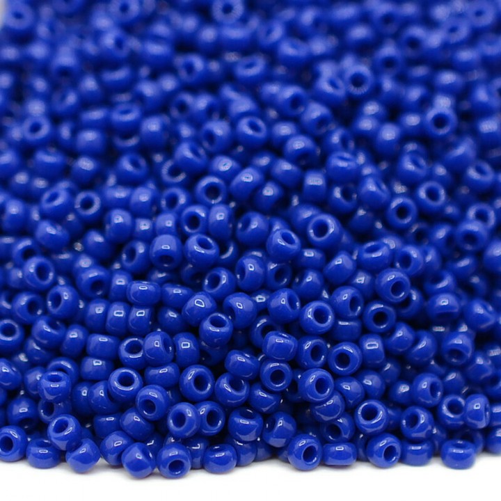 Beads round 0414 11/0 Opaque Cobalt, 5 grams