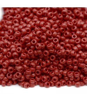 Round beads 0419 11/0 Opaque Chocolate Brown, 5 grams