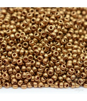 Round beads 0457L 11/0 Light Bronze, 5 grams
