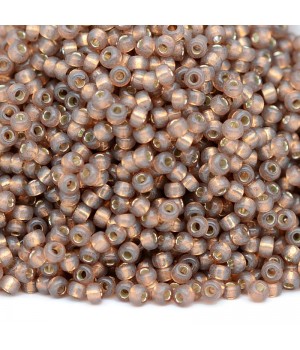 Бисер круглый 0641 11/0  S/L Bronze Alabaster, 5 грамм