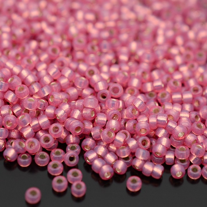 Бисер круглый 0645 11/0  S/L Dark Rose Alabaster, 5 грамм