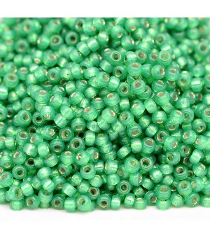Бисер круглый 0646 11/0  S/L Green Alabaster, 5 грамм