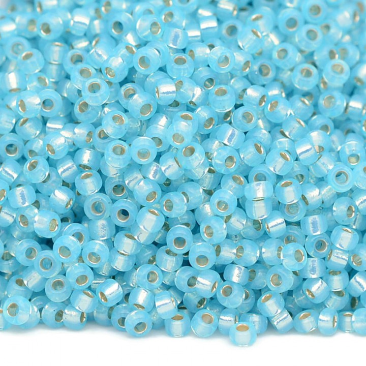 Бисер круглый 0647 11/0  S/L Aqua, 5 грамм