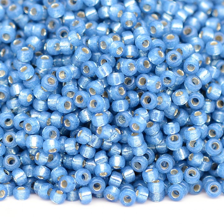 Бисер круглый 0648 11/0  S/L Dark Sky Blue, 5 грамм
