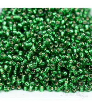 Бисер круглый 0016 11/0 S/L Green, 5 грамм