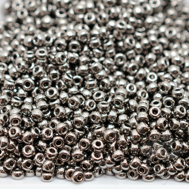 Beads round 0190 11/0 Nickel Plated, 5 grams
