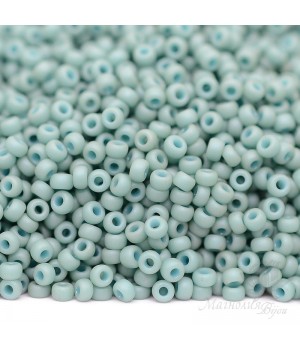 Round beads 2028 11/0 Fancy Frosted Pale Seafoam Green, 5 grams