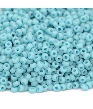 Round beads 2029 11/0 Fancy Frosted Pale Seafoam Blue, 5 grams