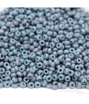 Beads round 2030 11/0 Fancy Frosted Pale Blue Lilac, 5 grams