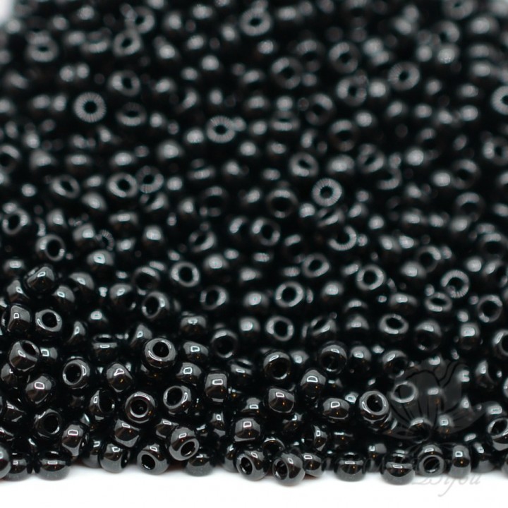 Beads round 0401 11/0 Black, 5 grams
