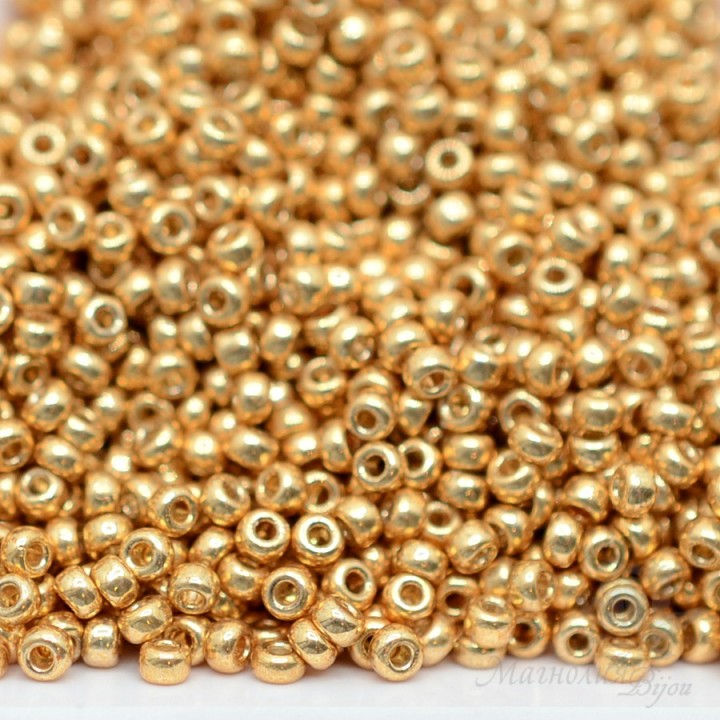 Round beads 4202 11/0 Duracoat Galvanized Gold, 5 grams