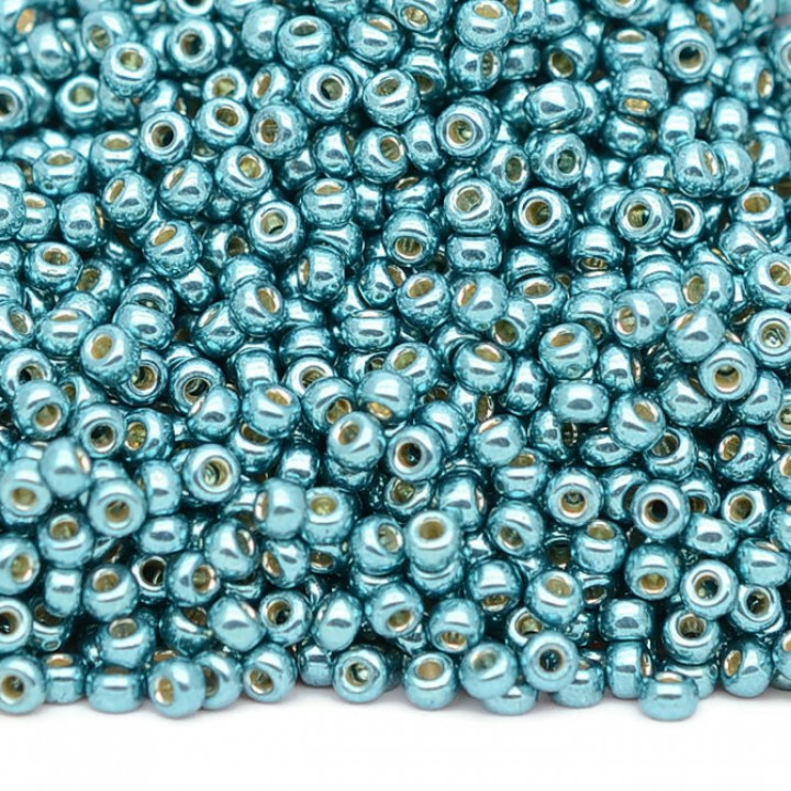 Beads round 4217 11/0 Duracoat Galvanized Seafoam, 5 grams