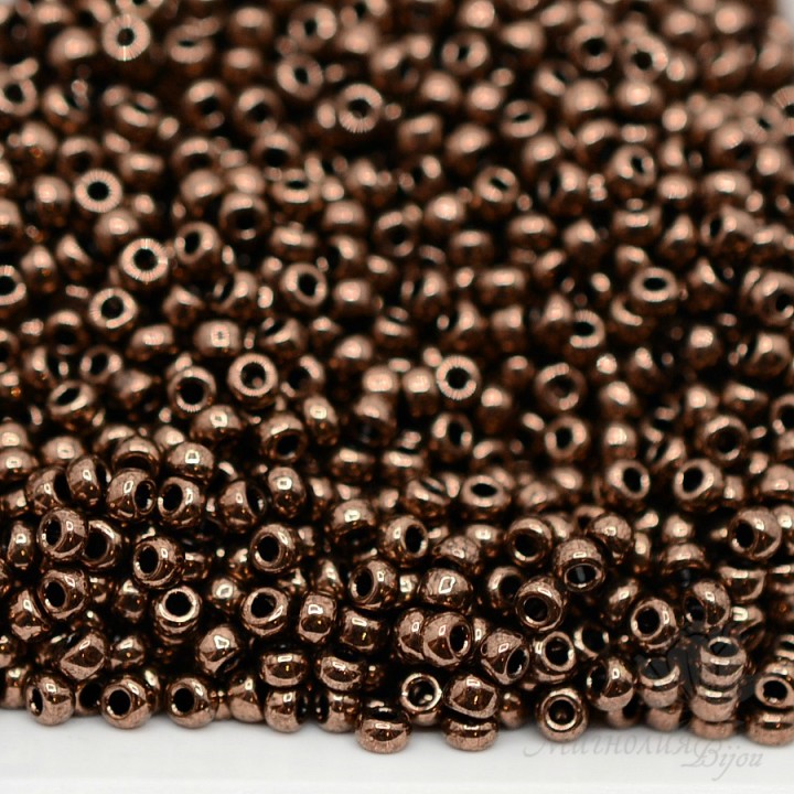 Beads round 0461 11/0 Metallic Chocolate, 5 grams