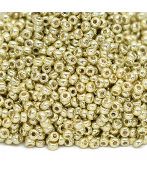 Бисер круглый 5102 11/0 Duracoat Galvanized Yellow Gold, 5 грамм