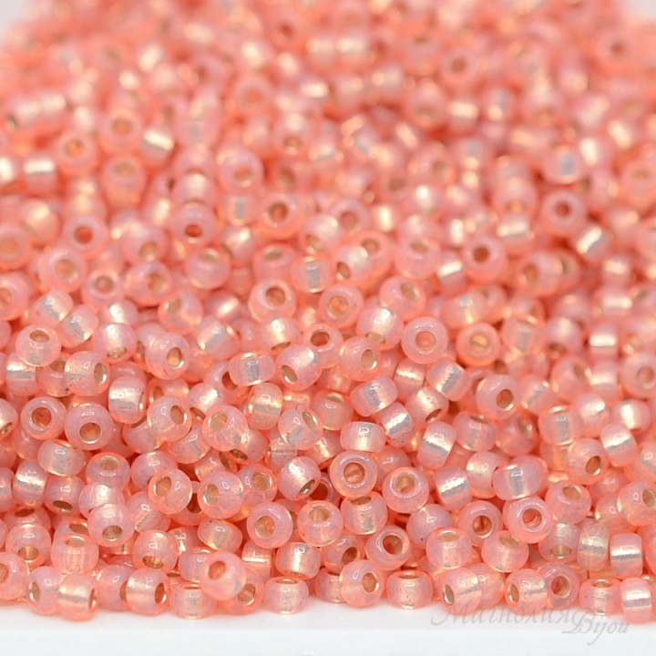 Round beads 0642 11/0 S/L Salmon, 5 grams