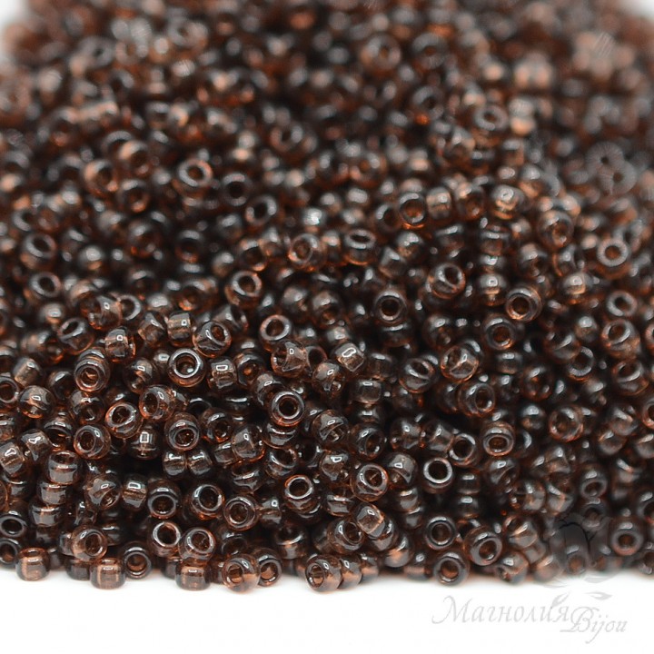 Beads round 0135 15/0 Transparent Root Beer, 5 grams