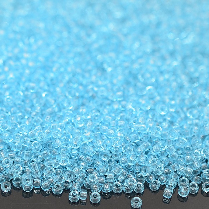 Beads round 0148 15/0 Transparent Agua, 5 grams