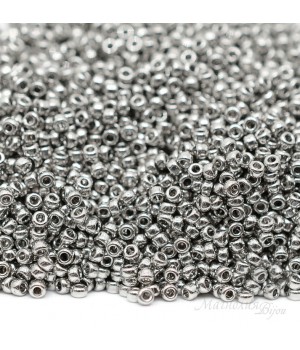 Round beads 0194 15/0 Palladium Plated, 5 grams
