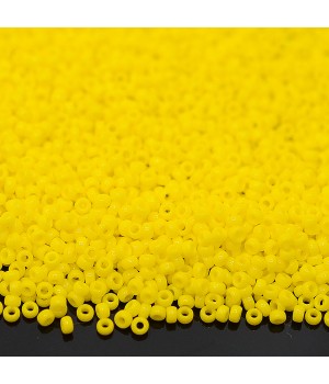 Round beads 0404 15/0 Opaque Yellow, 5 grams