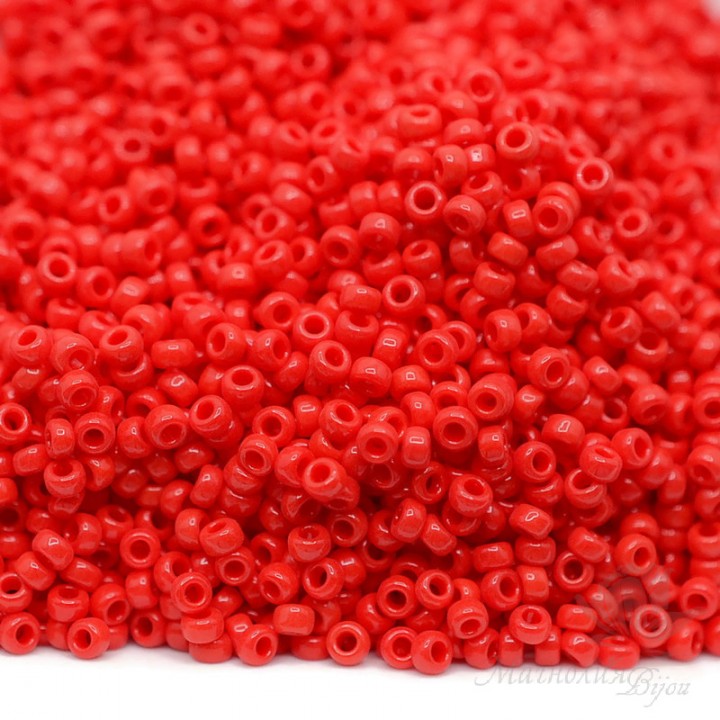 Round beads 0408 15/0 Opaque Red, 5 grams
