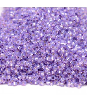 Round beads 0574 15/0 S/L Dyed Lavender Alabaster, 5 grams