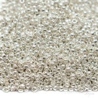Miyuki Round beads 0961 15/0 Silver Plated, 5 grams