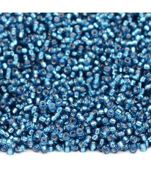 Round Miyuki beads 1425 15/0 S/l Blue Zircon, 5 grams