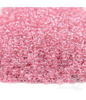 Beads round 1524 15/0 Sparkling Rose Lined Crystal, 5 grams