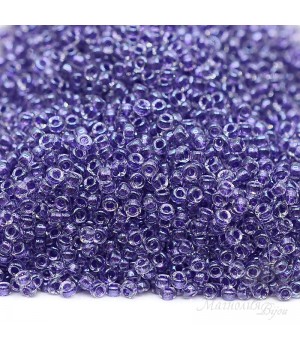 Бисер круглый 1531 15/0 Sparkling Purple Lined Crystal, 5 грамм