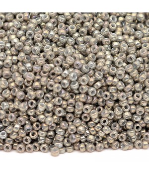 Round beads 1865 15/0 Galvanized Gray Luster, 5 grams