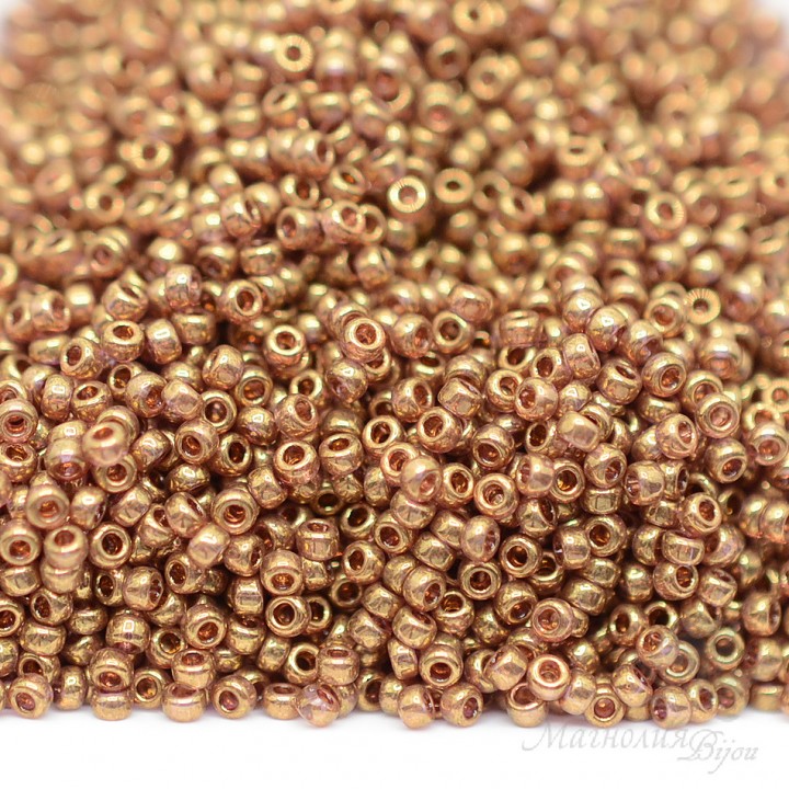Beads round 1882 15/0 Topaz Gold Luster, 5 grams