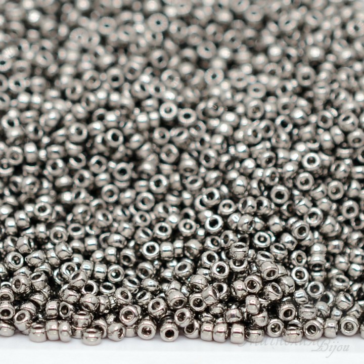 Beads round 0190 15/0 Nickel Plated, 5 grams