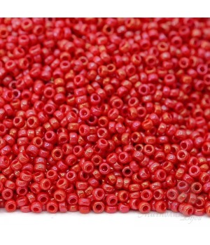 Beads round 1943 15/0 Red Opaque Luster, 5 grams