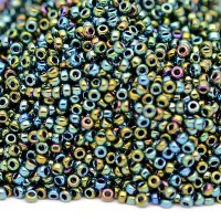 Miyuki Round Beads 1961 15/0 Metalic Teal Iris, 5 grams