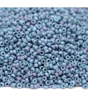 Beads round 2030 15/0 Matte Metallic Light Gray Blue, 5 grams