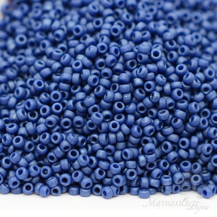 Beads round 2075 15/0 Matte Cobalt, 5 grams