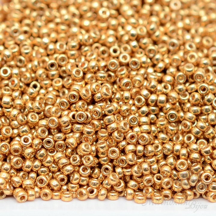 Бисер круглый 4202 15/0 Duracoat Galvanized Gold, 5 грамм