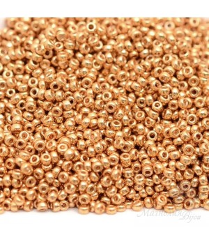 Round beads 4203 15/0 Duracoat Galvanized Yellow Gold, 5 grams
