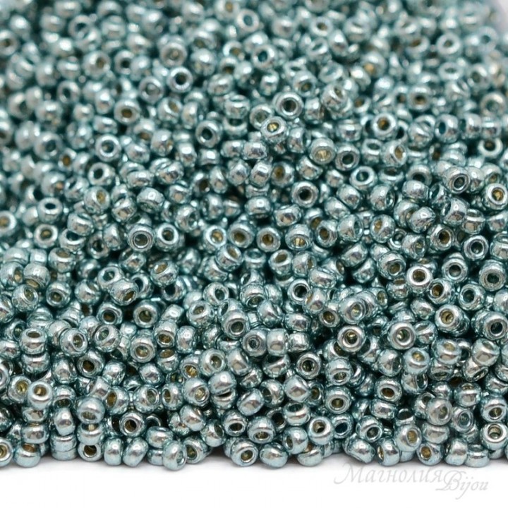 Round beads 4216 15/0 Duracoat Galvanized Dark Seafoam, 5 grams
