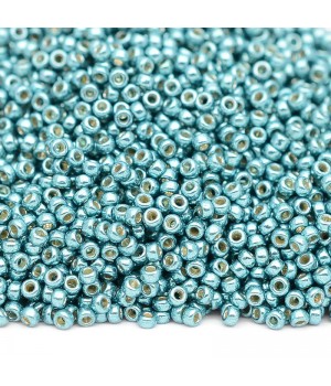 Round beads 4217 15/0 Duracoat Galvanized Seafoam, 5 grams