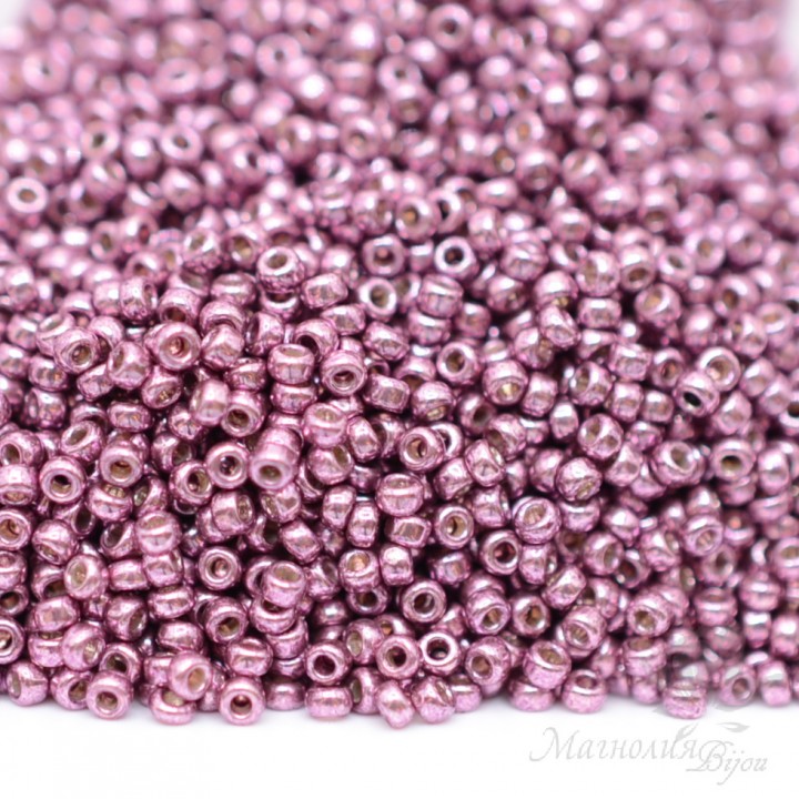 Beads round 4220 15/0 Duracoat Galvanized Eggplant, 5 grams