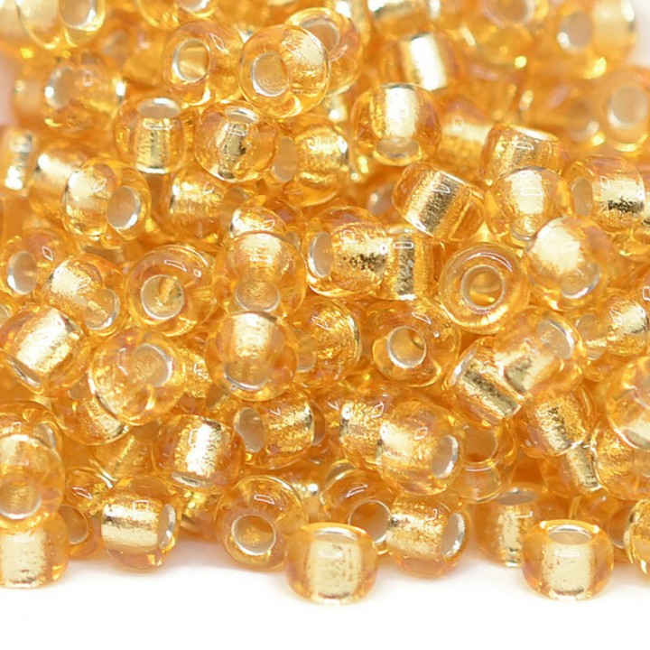 Beads round 0002 6/0 S/L Light Gold, 10 grams