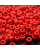 Бисер круглый 0408 6/0 Opaque Red, 10 грамм