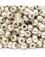 Бисер круглый 4201 6/0 Duracoat Galvanized Silver, 10 грамм