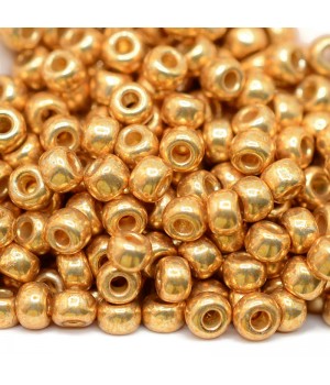 Бисер круглый 4202 6/0 Duracoat Galvanized Gold, 10 грамм