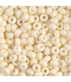 Beads round 2021 6/0 Matte Opaque Cream, 10 grams